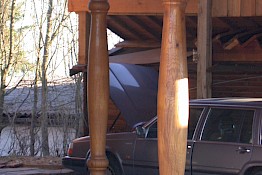 Säulen für außen, Eiche Stammholz, 380 mm Durchmesser, 3500 mm hoch,                                              360